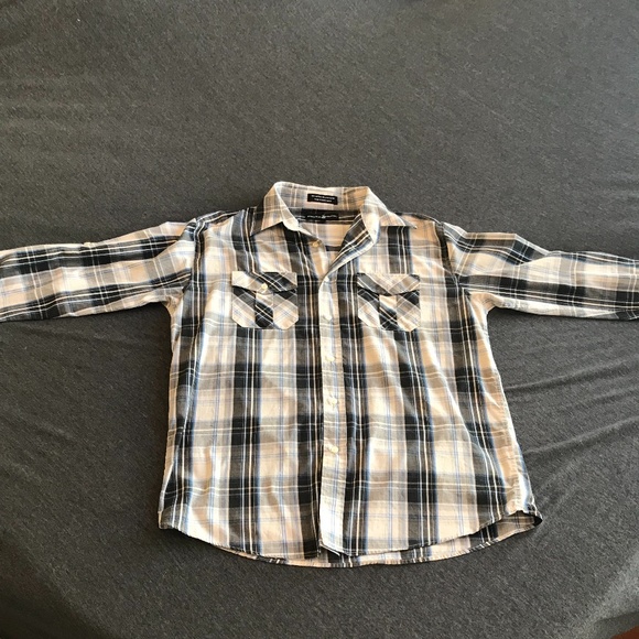 Beverly Hills Polo Club Flannel Button Up Sz Lg - Picture 3 of 6